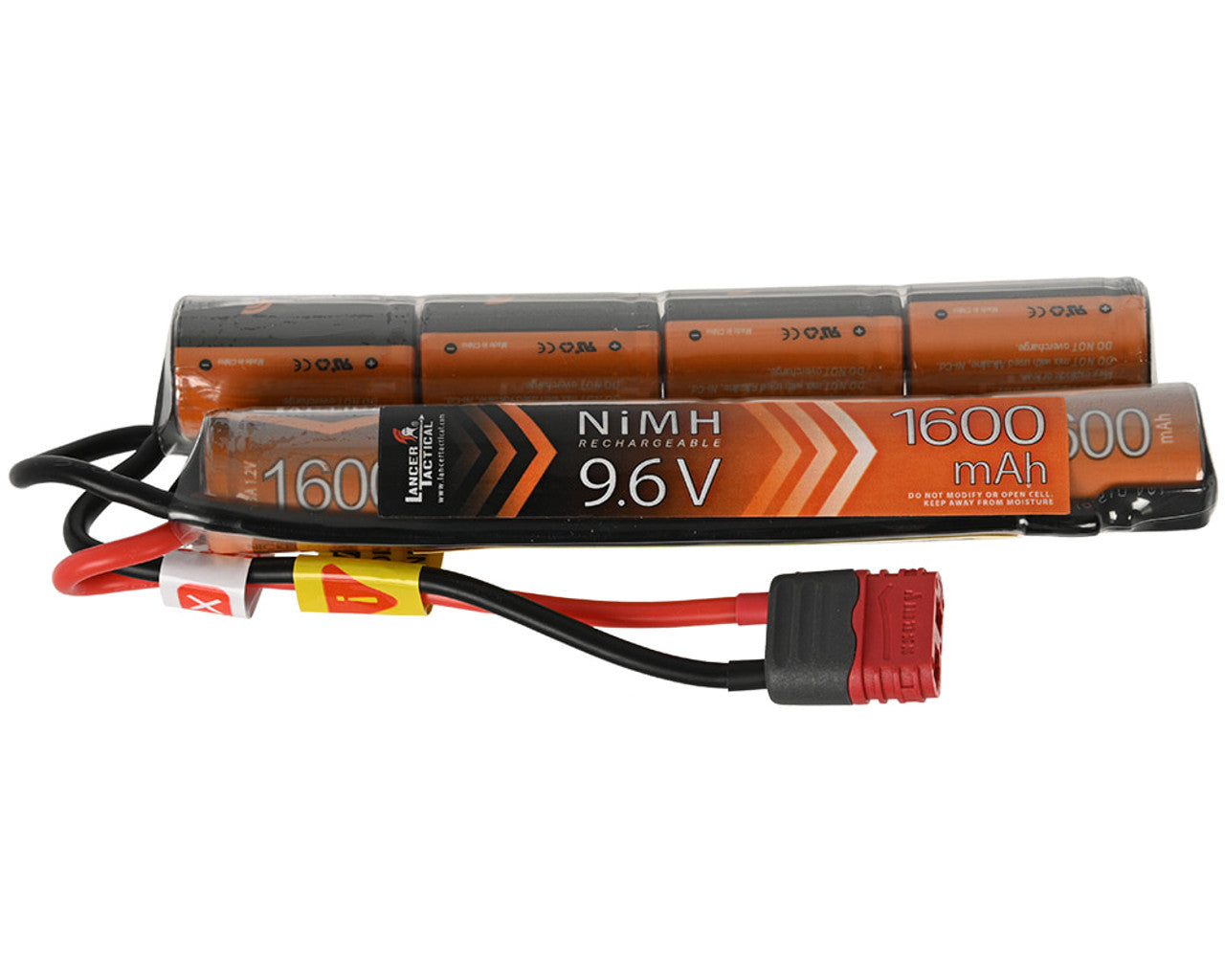 LANCER TACTICAL - Airsoft NiMH 9.6v 1600mAh Nunchuck Battery (Deans Connector)