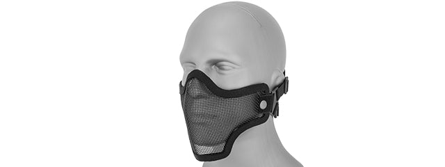 LANCER TACTICAL - Face Mask Metal Mesh Half Face Double Strap