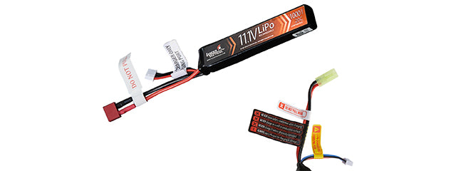 LANCER TACTICAL - 11.1V 1000mAh 15C Stick Lipo Battery (Deans Connector)