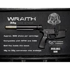 Wolverine Airsoft - 33g CO2 Cartridges 5-Pack for Wraith Stock