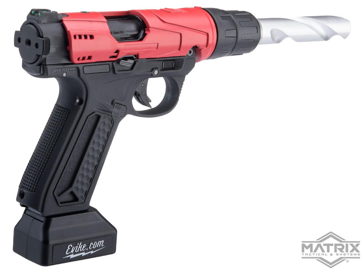 ACTION ARMY - AAP-01 "Drill" Custom Airsoft Gas Blowback Pistol - Kit With Gun