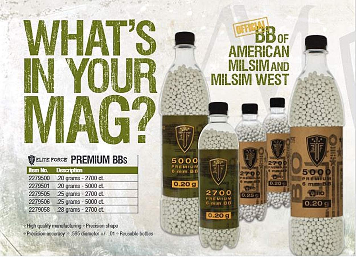 ELITE FORCE - Premium 6mm Airsoft BBS 5000 count