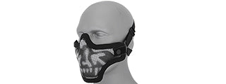 LANCER TACTICAL - Face Mask Metal Mesh Half Face Double Strap