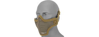 LANCER TACTICAL - Face Mask Metal Mesh Half Face Double Strap