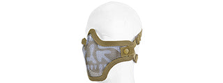 LANCER TACTICAL - Face Mask Metal Mesh Half Face Double Strap