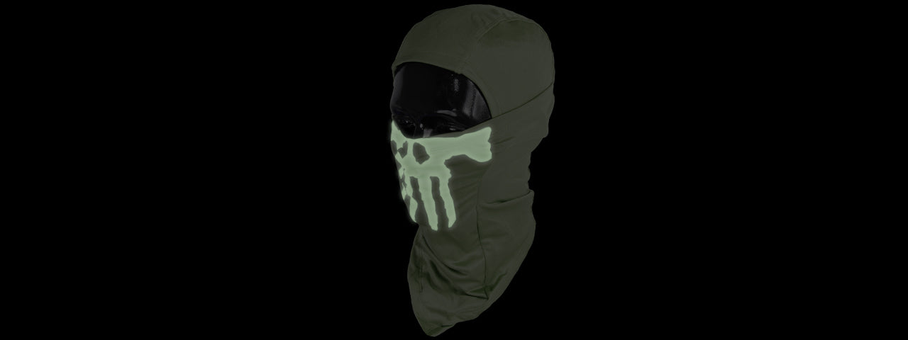 UK ARMS - Glow-in-the-Dark Skull Balaclava
