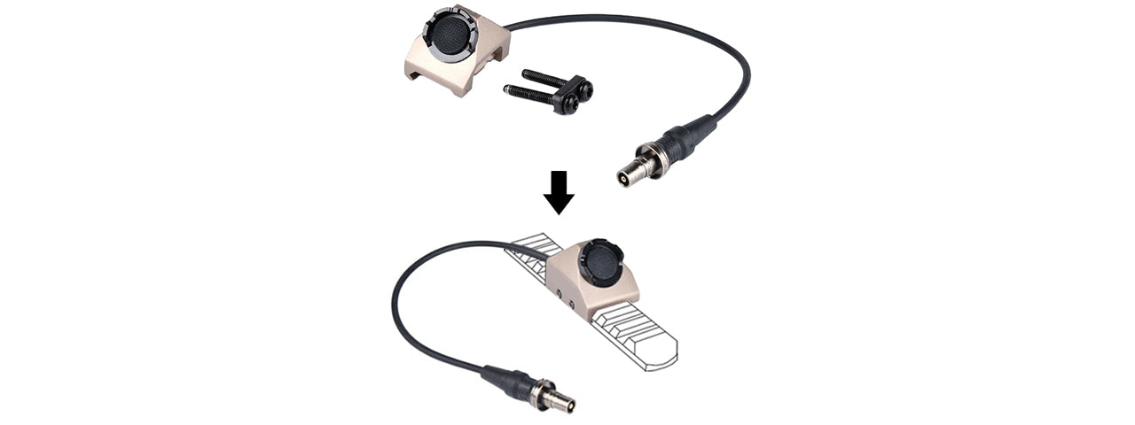 DISCONTINUED - 20mm Picatinny SF Plug Hot Button Switch for PEQ Box