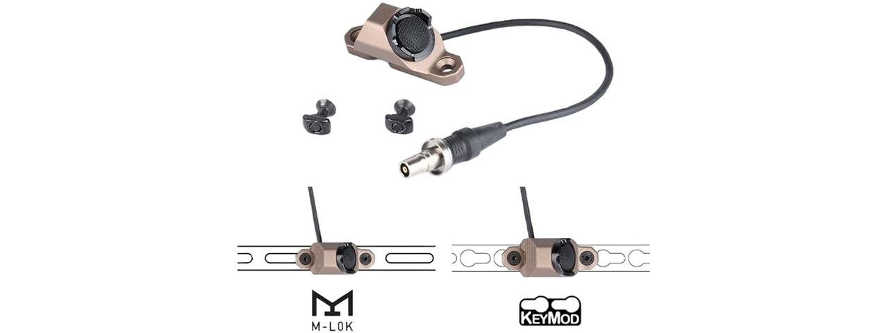 DISCONTINUED - RANGER ARMORY - M-LOK and KeyMod SF Plug Hot Button Switch for PEQ Box