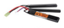 Valken LiPo 11.1V 2000mAh 25C Triple Split Airsoft Battery (Small Tamiya)