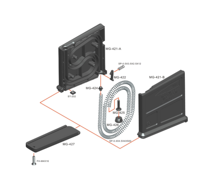 AMOEBA- Striker AS-01, AS-02, AS-03 60rd Polymer Magazine (Black/Tan)