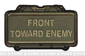 MIL-SPEC MONKEY - "Front Toward Enemy" Hook and Loop Patch (Color: Forest)