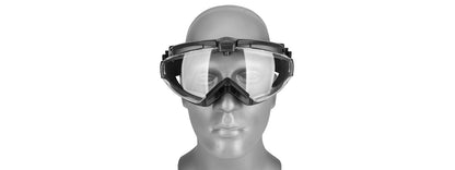 G-Force - Tacttical TPU Aviator Goggles Full Seal Airsoft w/ Built-In Fan