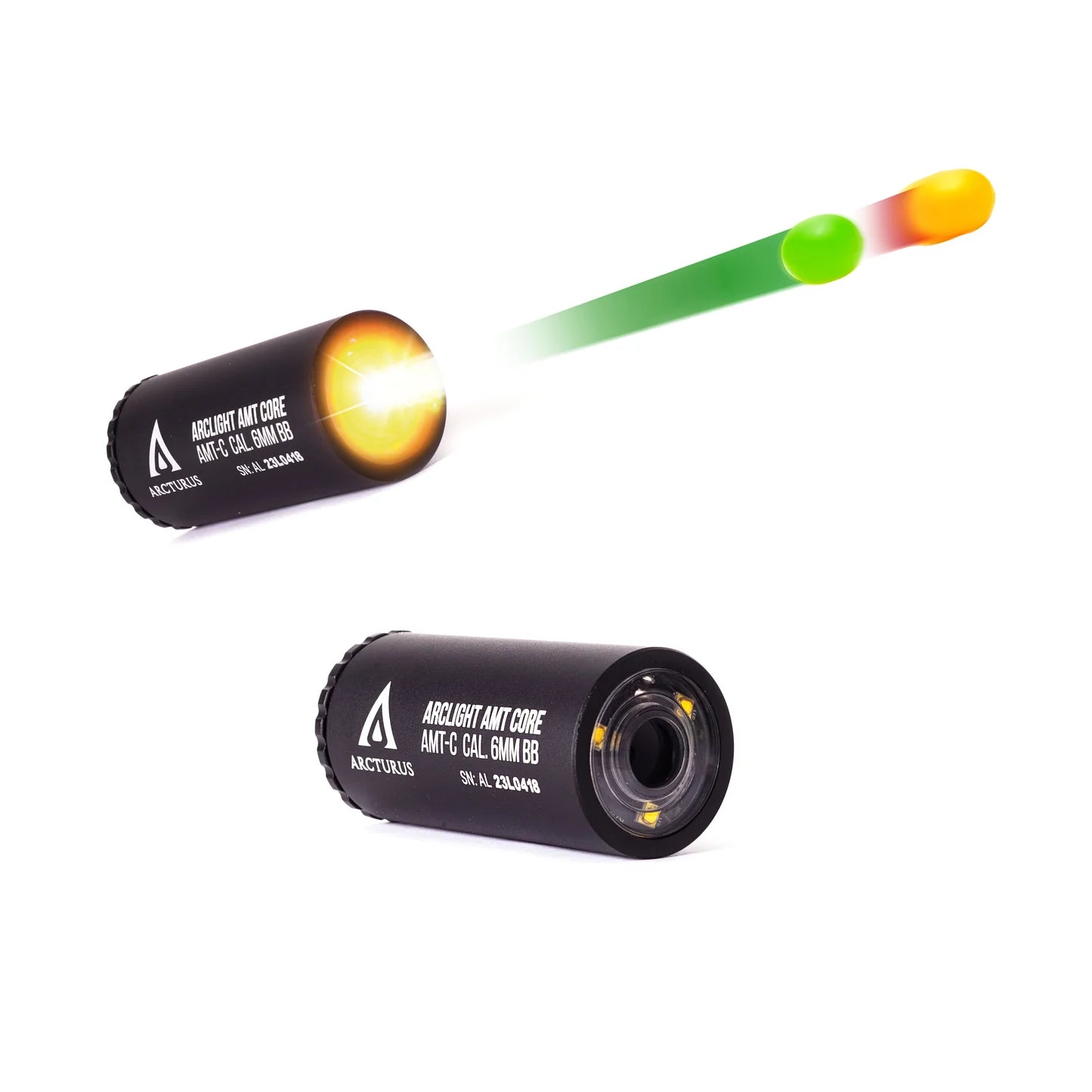 ARCTURUS -  RS™ SIRIUS AMT Arclight Modular Tracer Core Drop-in Unit Red/Green & Compact Mock Suppressor w/ Simulated Muzzle Flash
