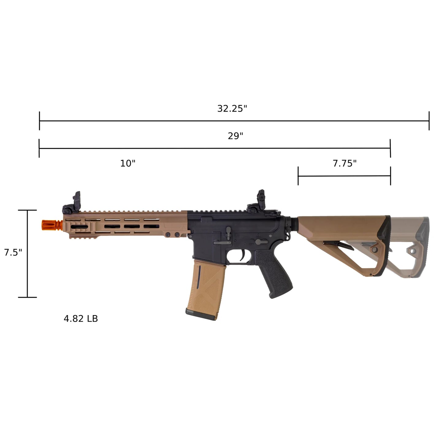 ARCTURUS - LWT MK-I CQB 10" AEG SPORT Black-Tan Starter Pack ARC SE®