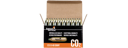 LANCER TACTICAL - High Pressure 12 Gram CO2 Cartridges for Airsoft / Airguns (Pack of 40)