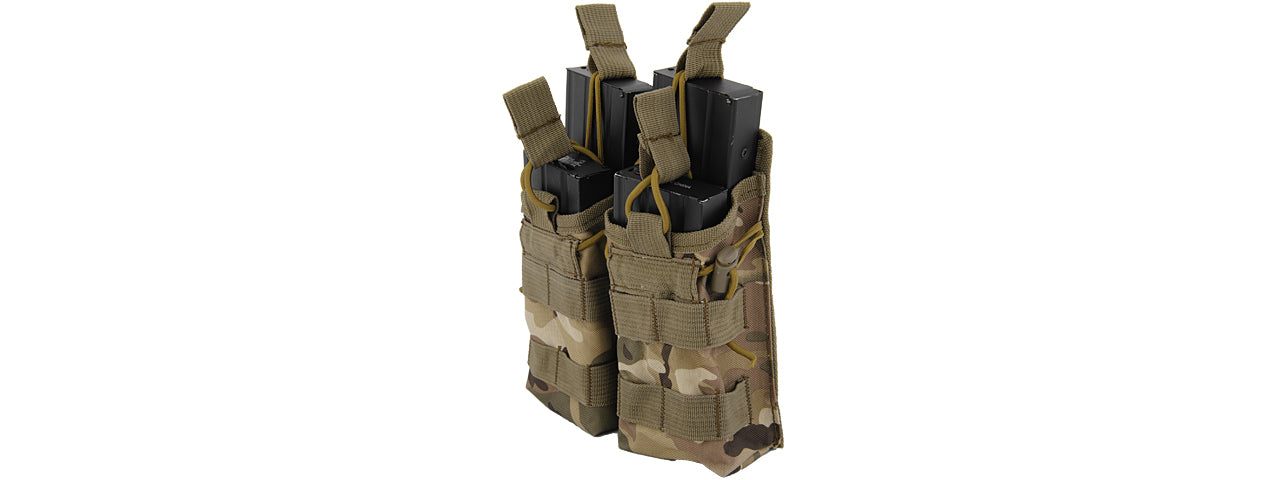 Magazine Pouch Open Top Bungee Retention Molle Attachement M4 x 4 Magazine