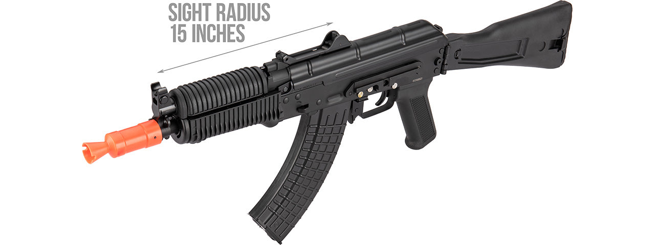 UK ARMS - Double Bell AK Krinkov Short Barrel Airsoft AEG Rifle (BLACK)