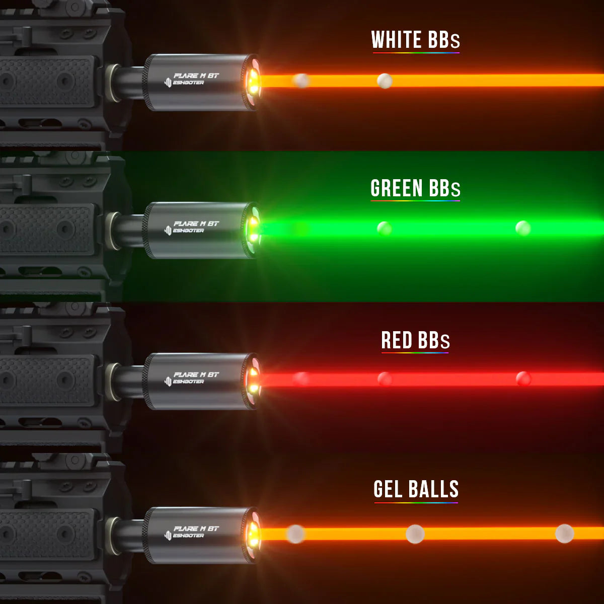 Eshooter Flare Series Rechargeable Tracer Unit with Built in Chronograph