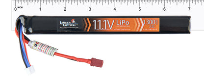 LANCER TACTICAL - 11.1v 1300mAh 25C Stick Lipo Battery Deans Connector