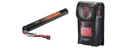 LANCER TACTICAL - 11.1v 1300mAh 25C Stick Lipo Battery Deans Connector