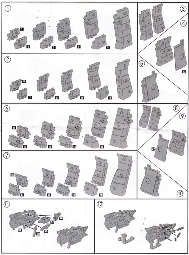 GYT INDUSTRY - Mini Desert Eagle Building Block Blaster