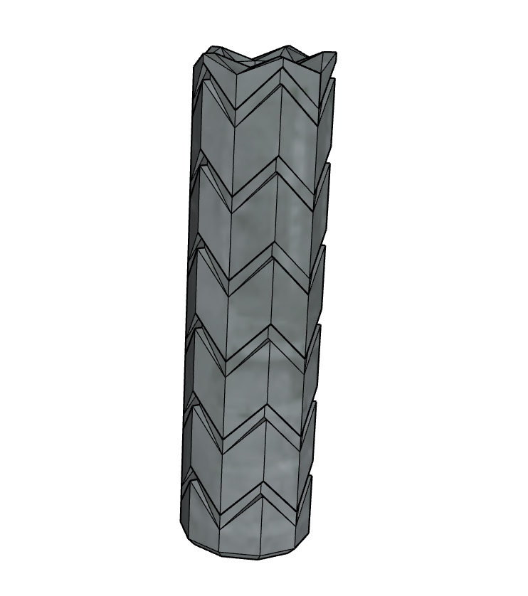 BCW - Razor Mock Suppressor 33mm x 124mm Black