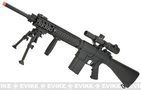 A&K - Full Metal SR-25 Fixed Full Stock Airsoft AEG Rifle