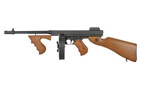 CYMA - Thompson 1928 "Chicago Typewriter" Licensed Airsoft AEG Rifle - Real Wood