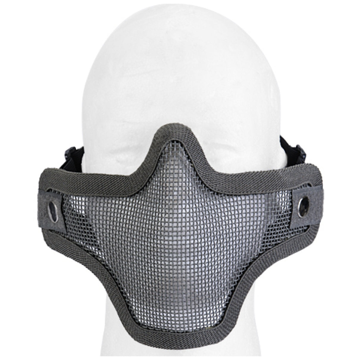 LANCER TACTICAL - Face Mask Metal Mesh Half Face Double Strap