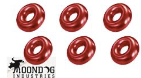 Moondog Industries Universal Gas Fill O-Ring Set for Airsoft Gas Gun Magazines (Color: Red)