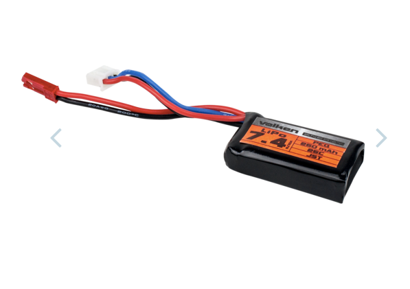 VALKEN - LiPo 7.4v 250mAh 25C Battery Mini JST