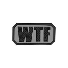 MATRIX - "WTF" Tactical PVC Morale Patch - Grey