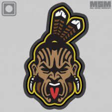 MIL-SPEC MONKEY - "Maori Warrior Head 1" PVC Morale Patch (Color: Full Color)