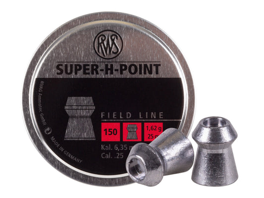 RWS - super h point Precision Penetration .25 Caliber 150 Pellets